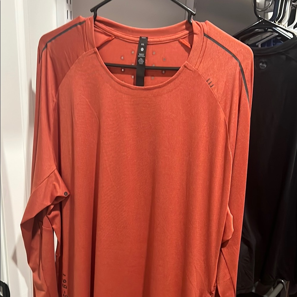 lululemon athletica Orange Long Sleeve Tee